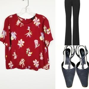 MADEWELL Bird of Paradise Button Back Top